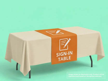 Custom Table Runner for Sign-in Table