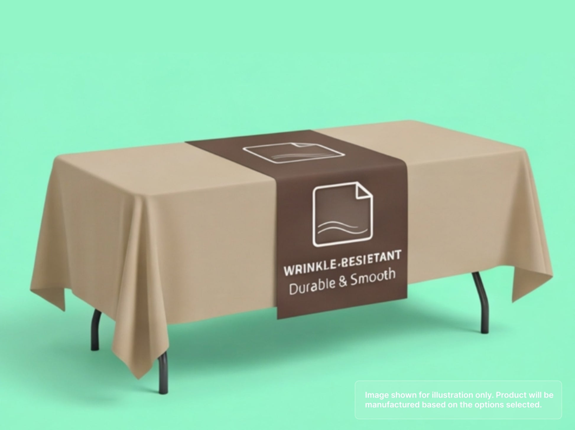Custom Table Runner with Wrinkle-Resistant for Trade Shows