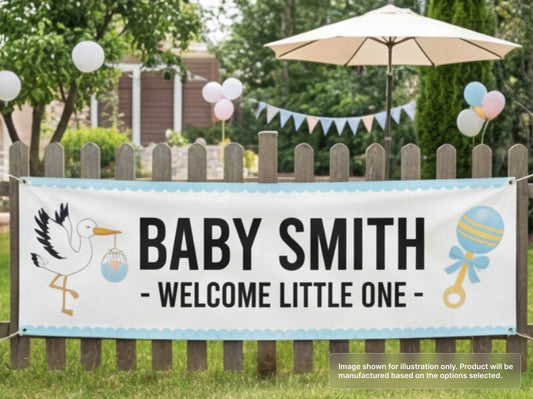 Custom Vinyl Banner for Baby Showers