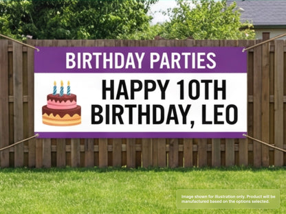 Custom Vinyl Banner for Birthday Parties