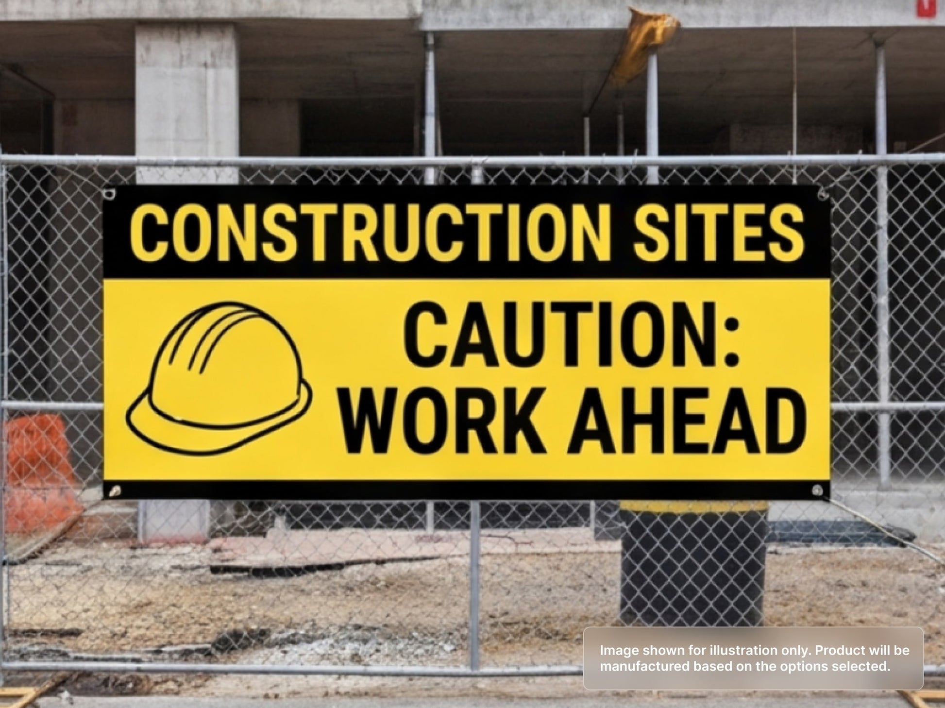 Custom Vinyl Banner for Construction Sites