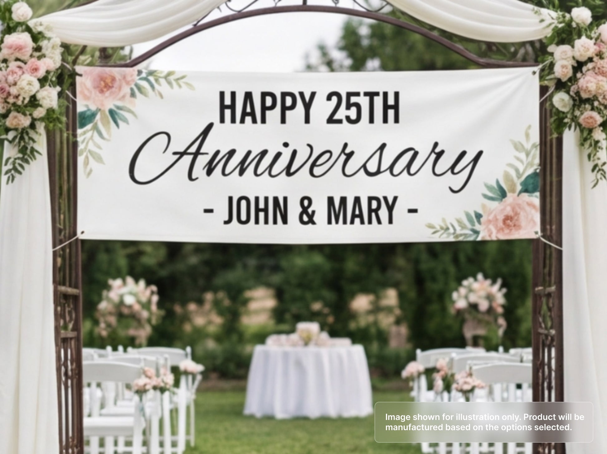 Custom Vinyl Banner for Weddings and Anniversaries