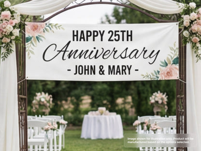 Custom Vinyl Banner for Weddings and Anniversaries