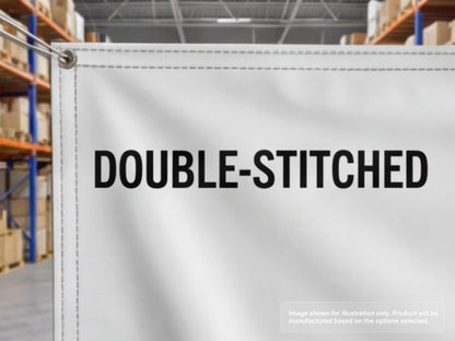 Custom Vinyl Banner with Double-Stitched