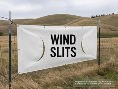 Custom Vinyl Banner with Wind Slits