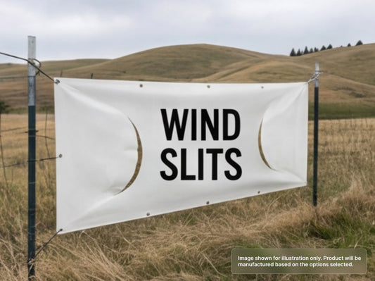 Custom Vinyl Banner with Wind Slits