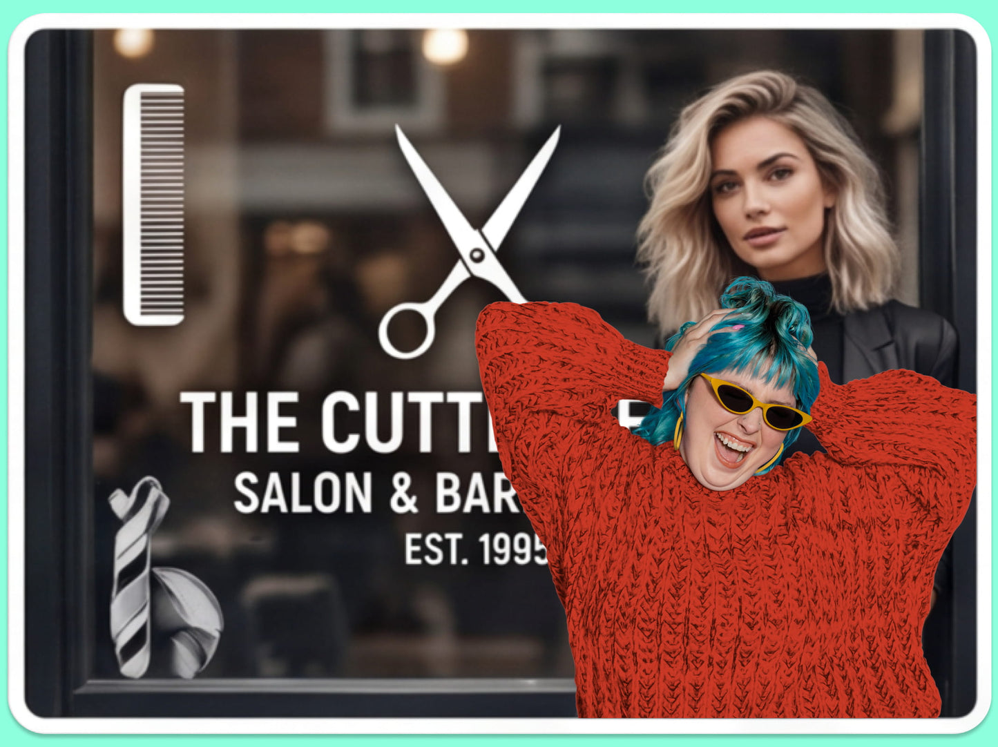 Custom Window Decals for Hair Salons and Barbershops