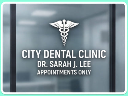 Custom Window Decals for Medical and Dental Clinics