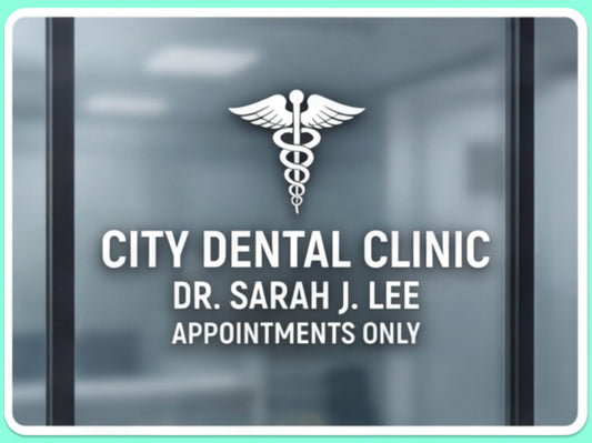 Custom Window Decals for Medical and Dental Clinics