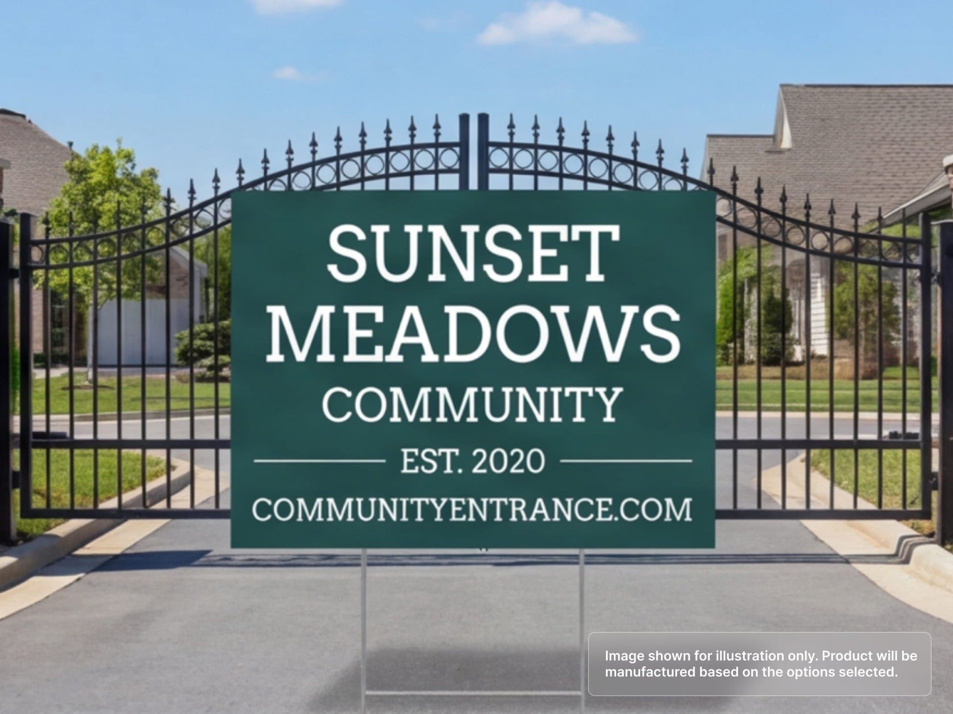 Custom Yard Signs for Community Entrance