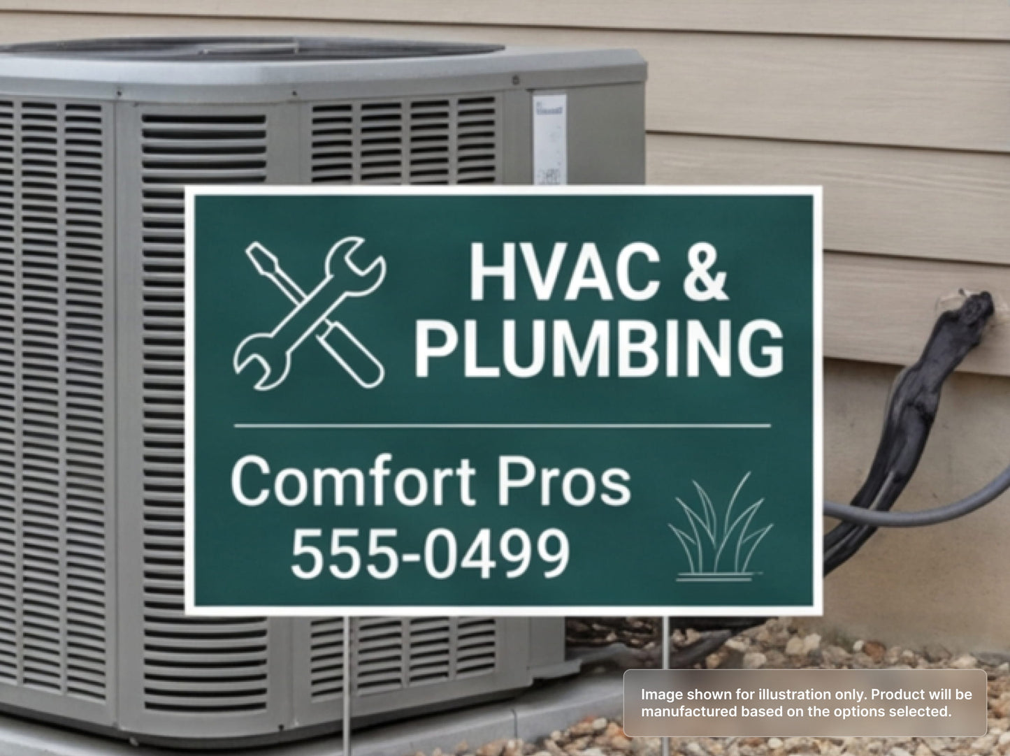 Custom Yard Signs for HVAC and Plumbing