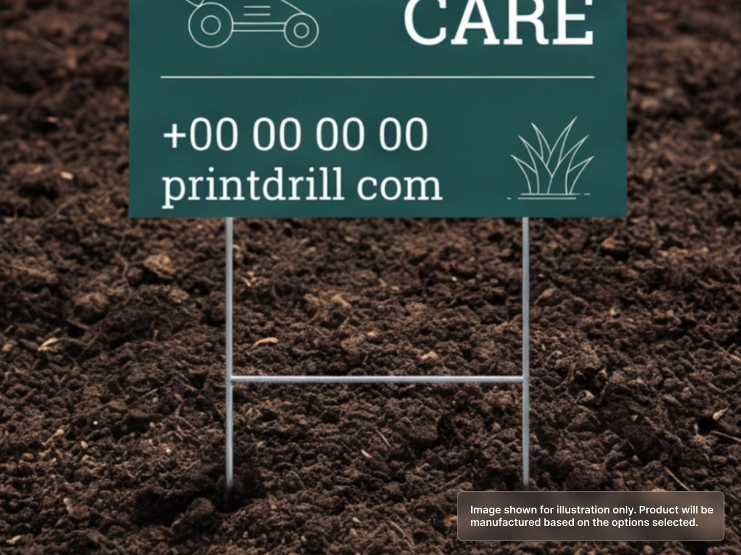 Custom Yard Signs with Wire Stands