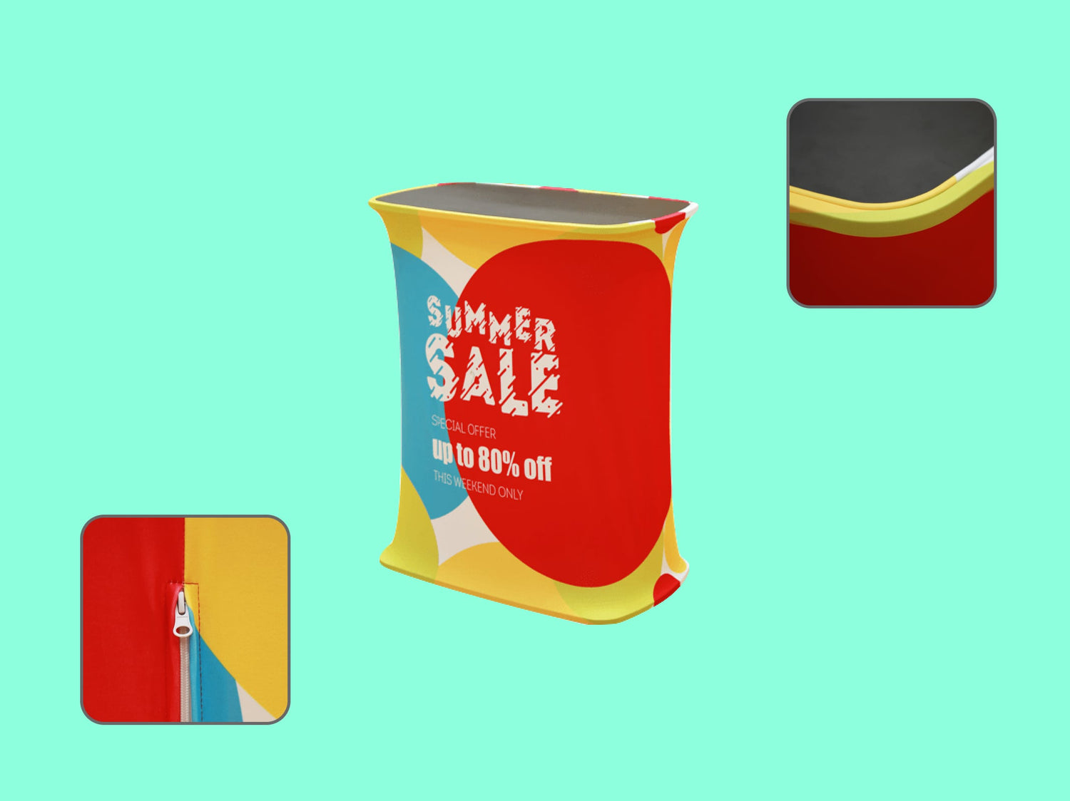 Deluxe Popup Counter Fabric Details