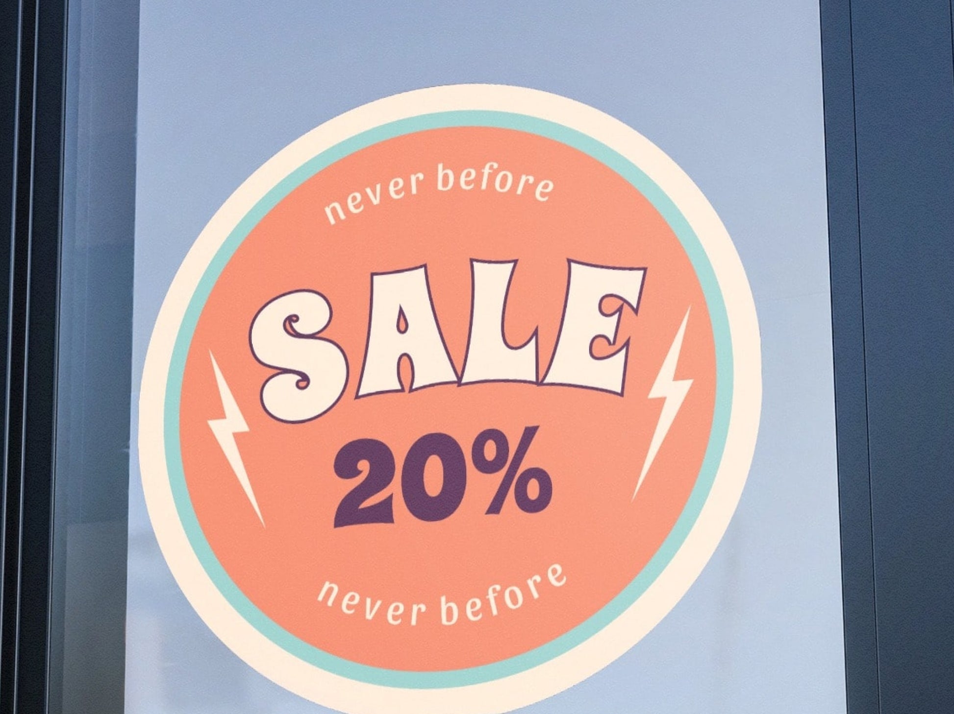 Die Cut Decal outside glass