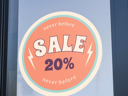 Die Cut Decal outside glass