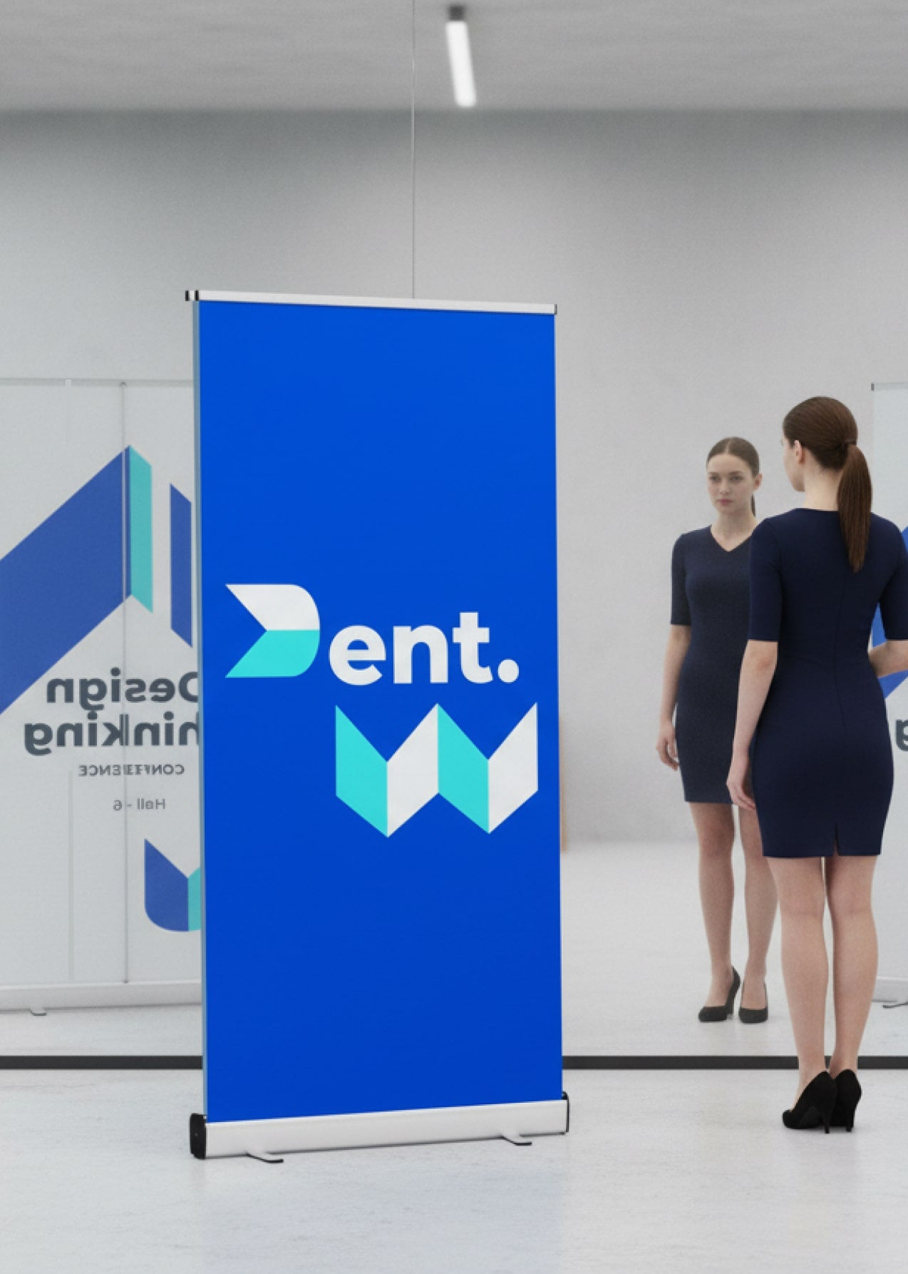 Double Sided Rollup Banner Front and Back View