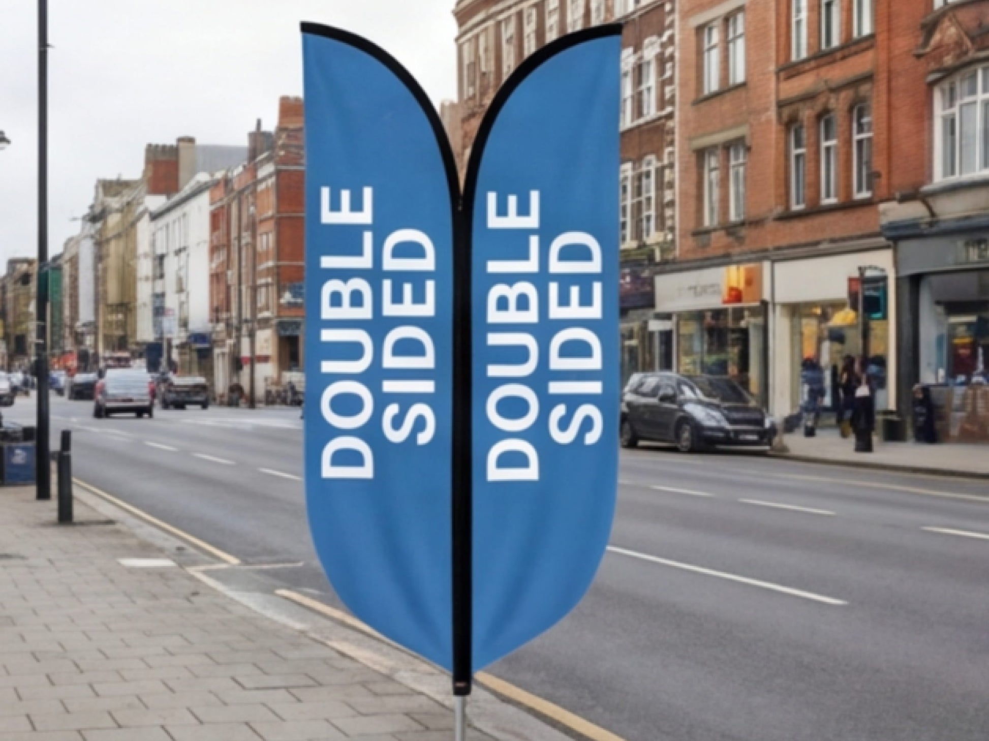 Double Sided Readable both sides Custom Feather Flag
