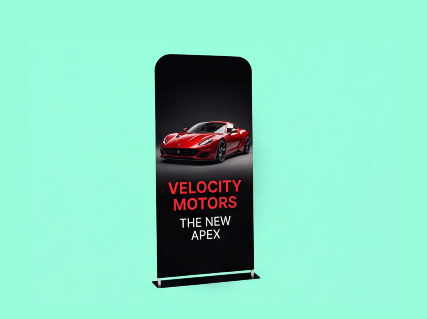EZ Extend Tension Fabric Display for Automotive Showrooms