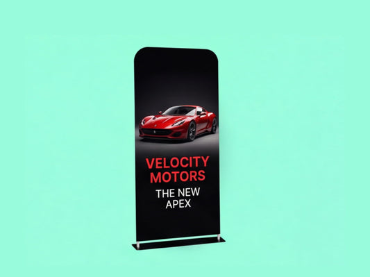 EZ Extend Tension Fabric Display for Automotive Showrooms