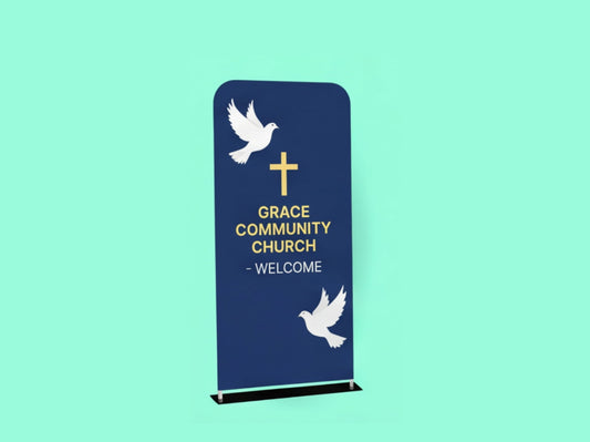 EZ Extend Tension Fabric Display for Church Lobby