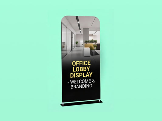 EZ Extend Tension Fabric Display for Office Lobby
