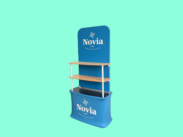 Fabric Backwall Display Rack | Portable Product Showcase Stand – PRINTDRILL