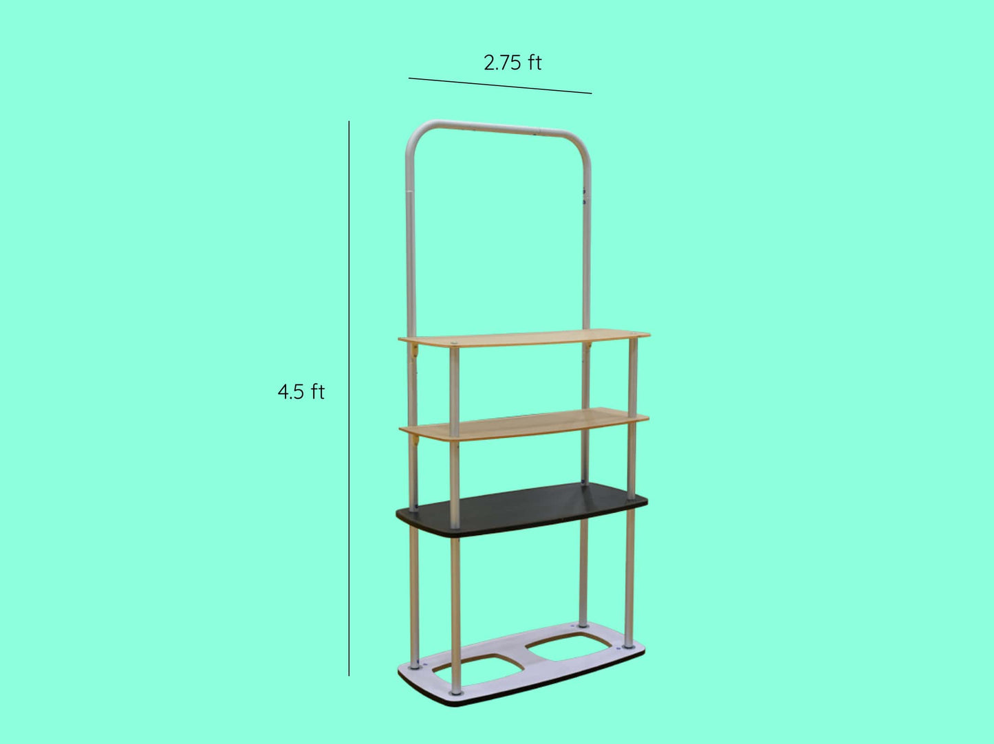 Fabric Backwall Display Rack Frame Structure