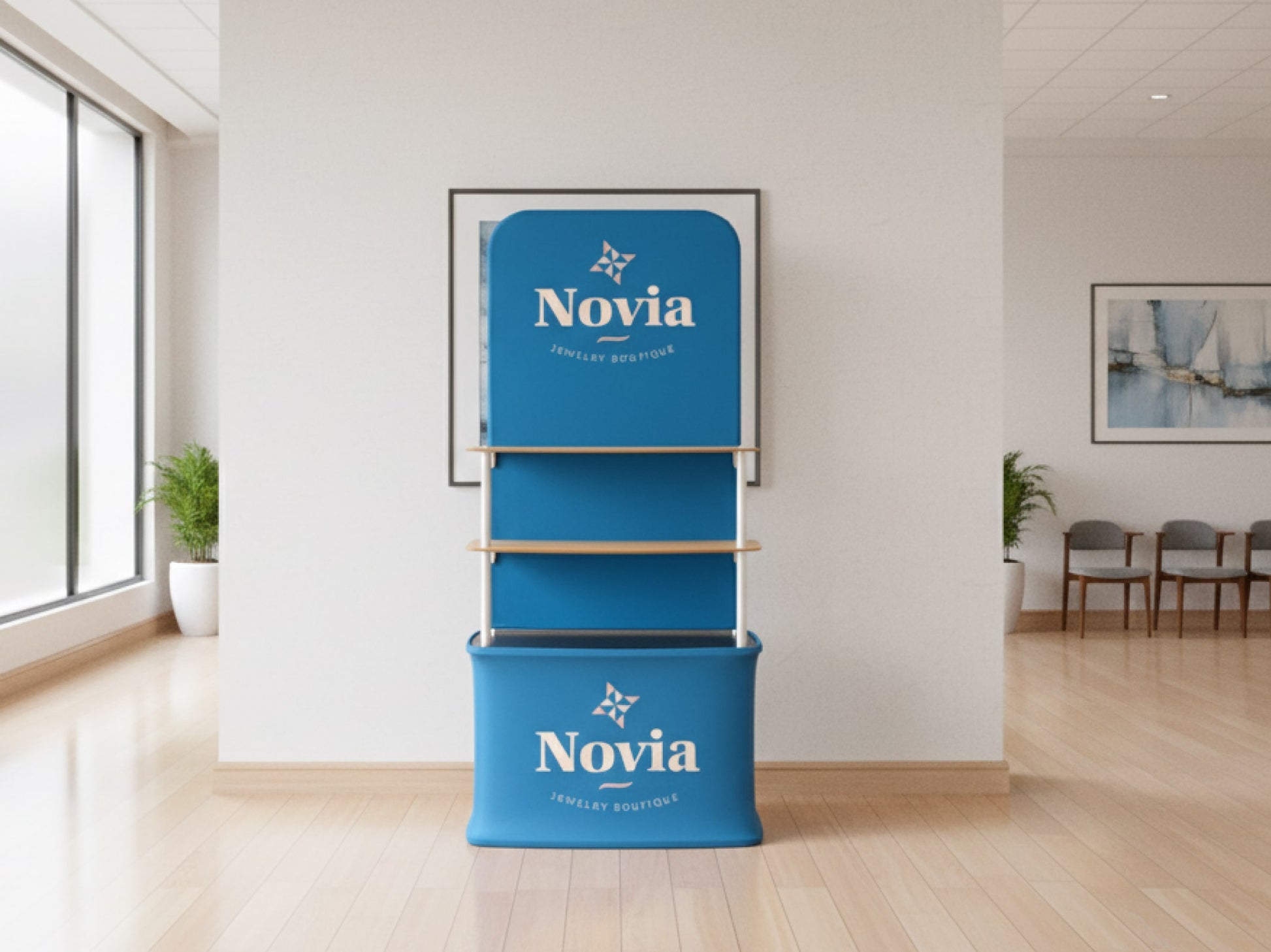 Fabric Backwall Display Rack Photo