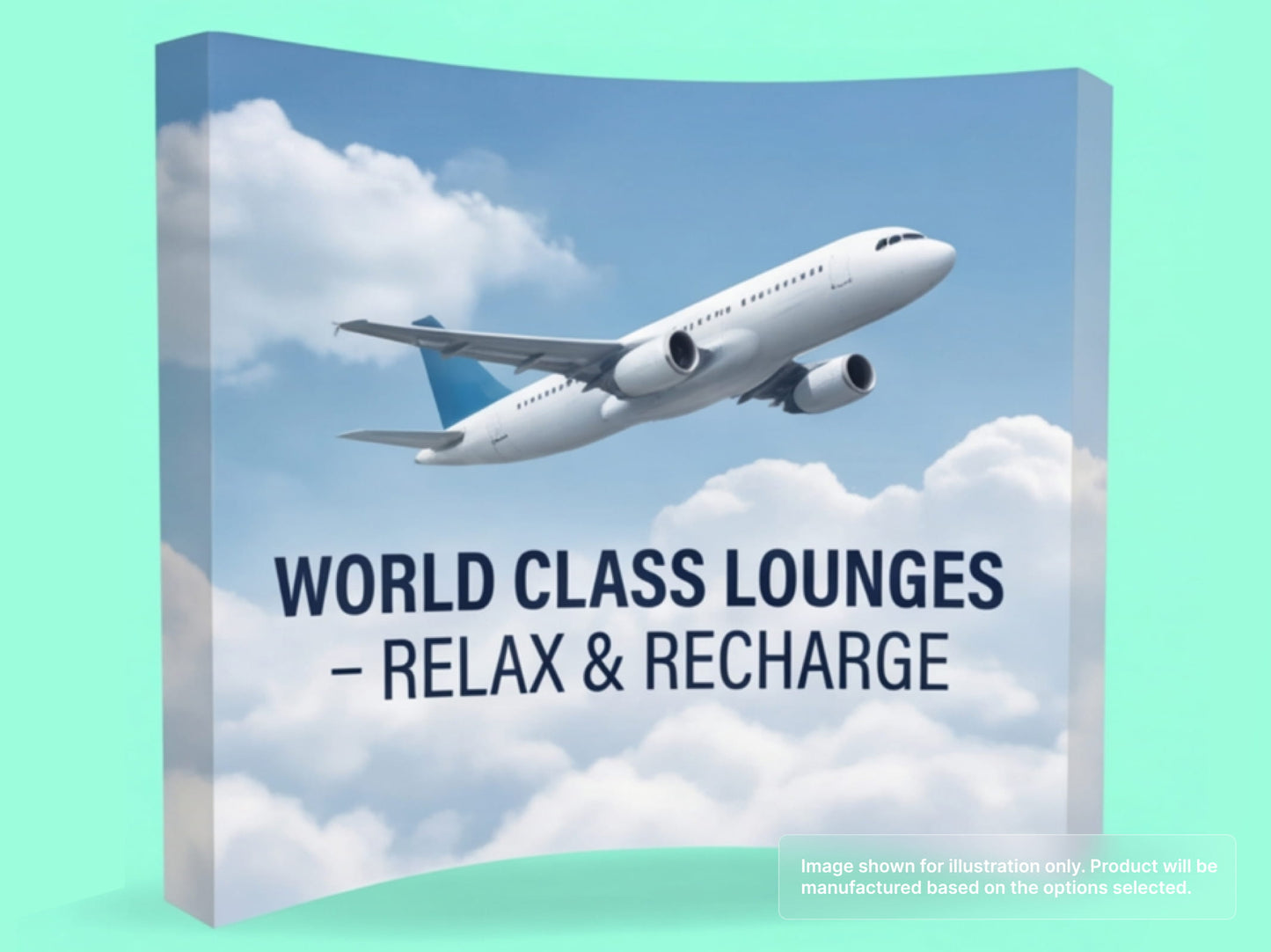 Fabric Curved Pop Up Display for Airport Lounge