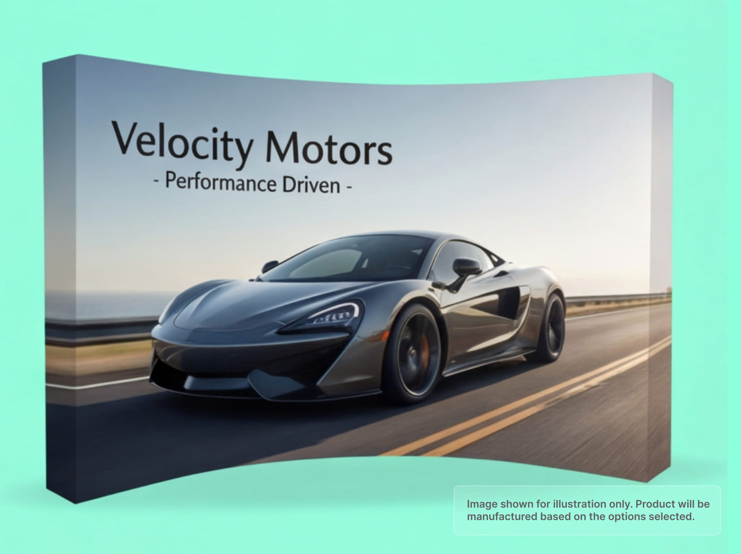Fabric Curved Pop Up Display for Automotive