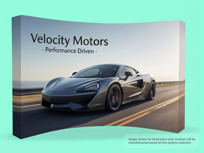 Fabric Curved Pop Up Display for Automotive