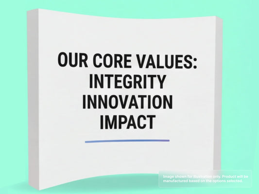 Fabric Curved Pop Up Display for Corporate HQ Lobby