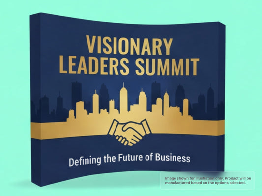 Fabric Curved Pop Up Display for Corporate Summits