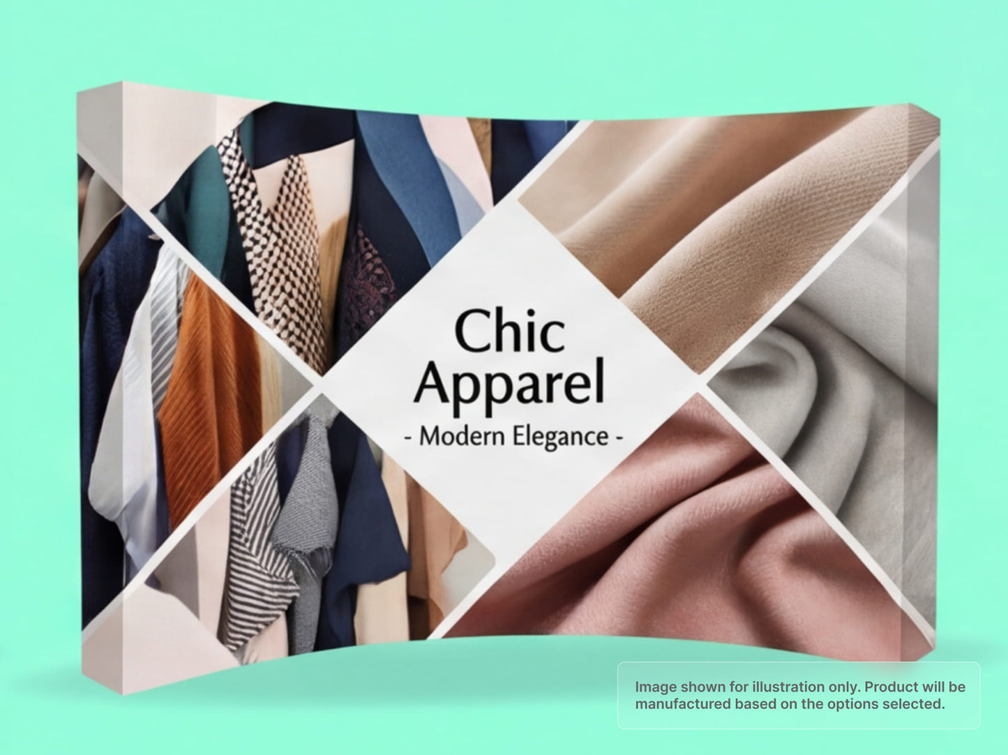 Fabric Curved Pop Up Display for Fashion and Apparel