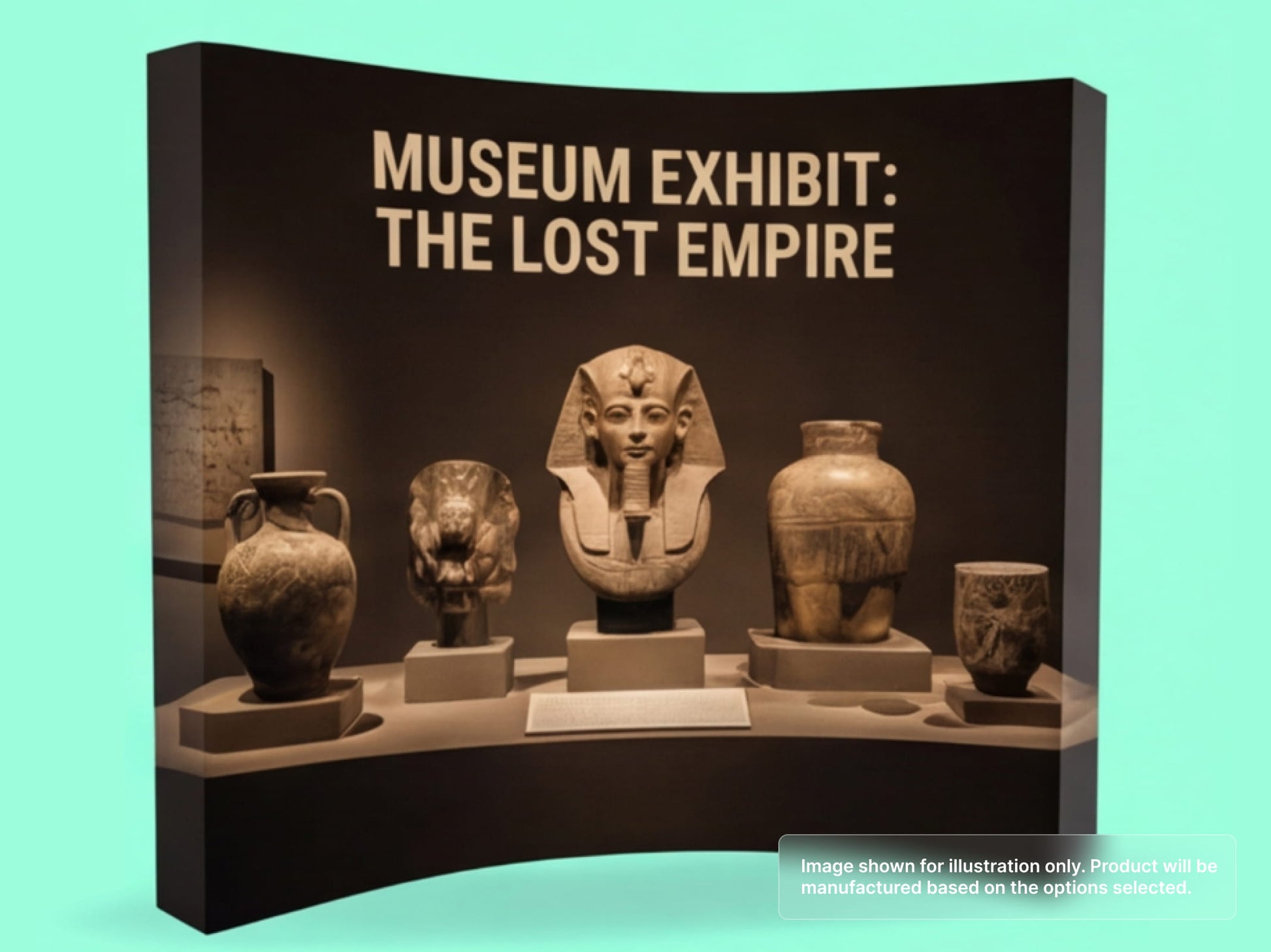Fabric Curved Pop Up Display for Indoor Exhibit