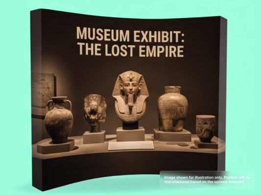 Fabric Curved Pop Up Display for Indoor Exhibit