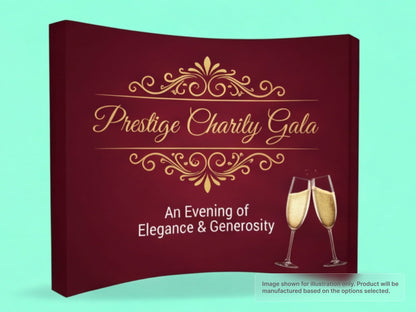 Fabric Curved Pop Up Display for Luxury Galas