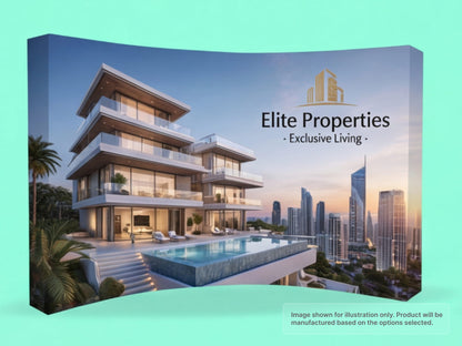 Fabric Curved Pop Up Display for Luxury Real Estate