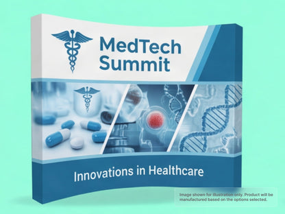 Fabric Curved Pop Up Display for Medical Conferences