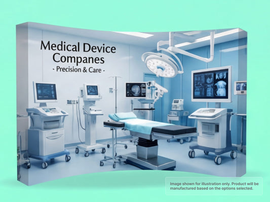 Fabric Curved Pop Up Display for Medical Device Companies