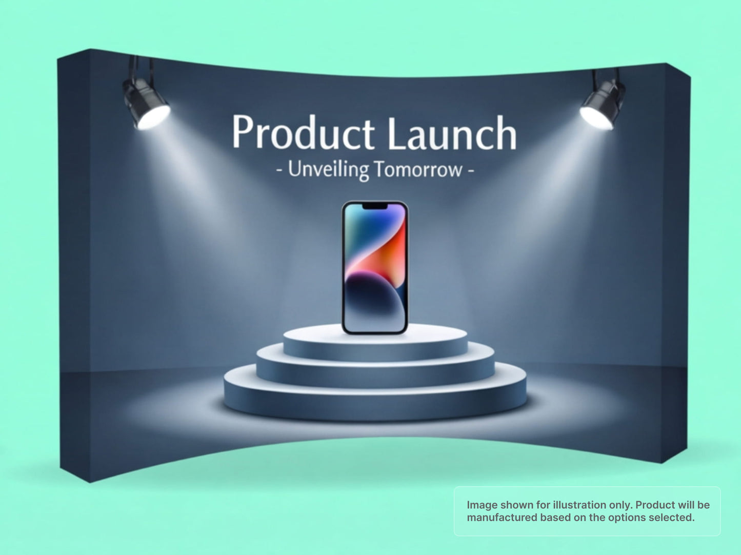 Fabric Curved Pop Up Display for Product Launches