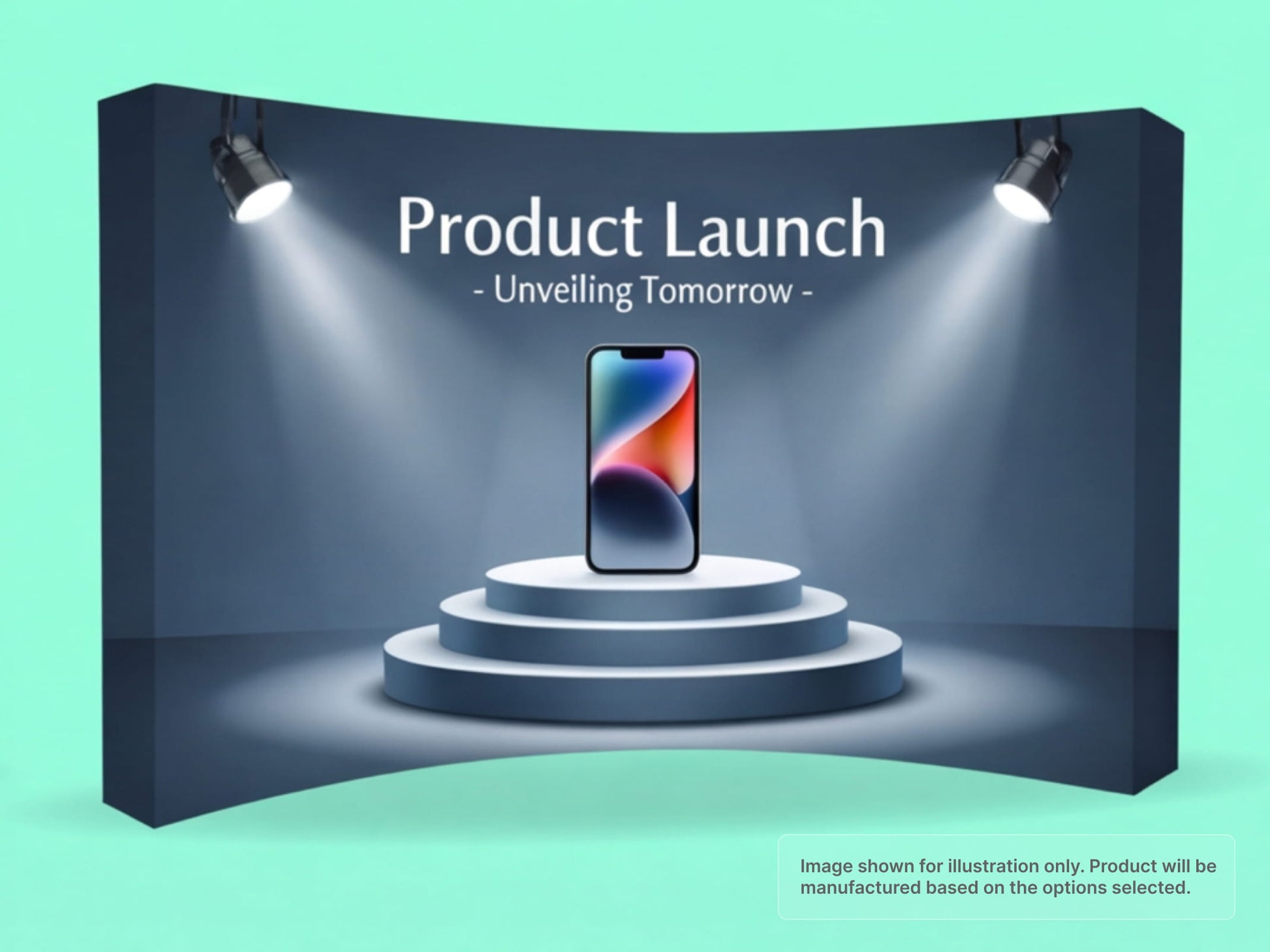 Fabric Curved Pop Up Display for Product Launches