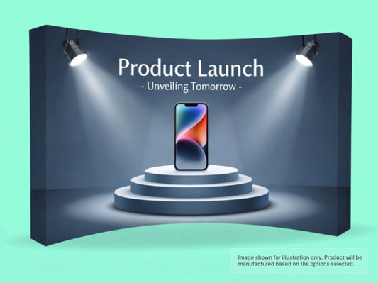 Fabric Curved Pop Up Display for Product Launches