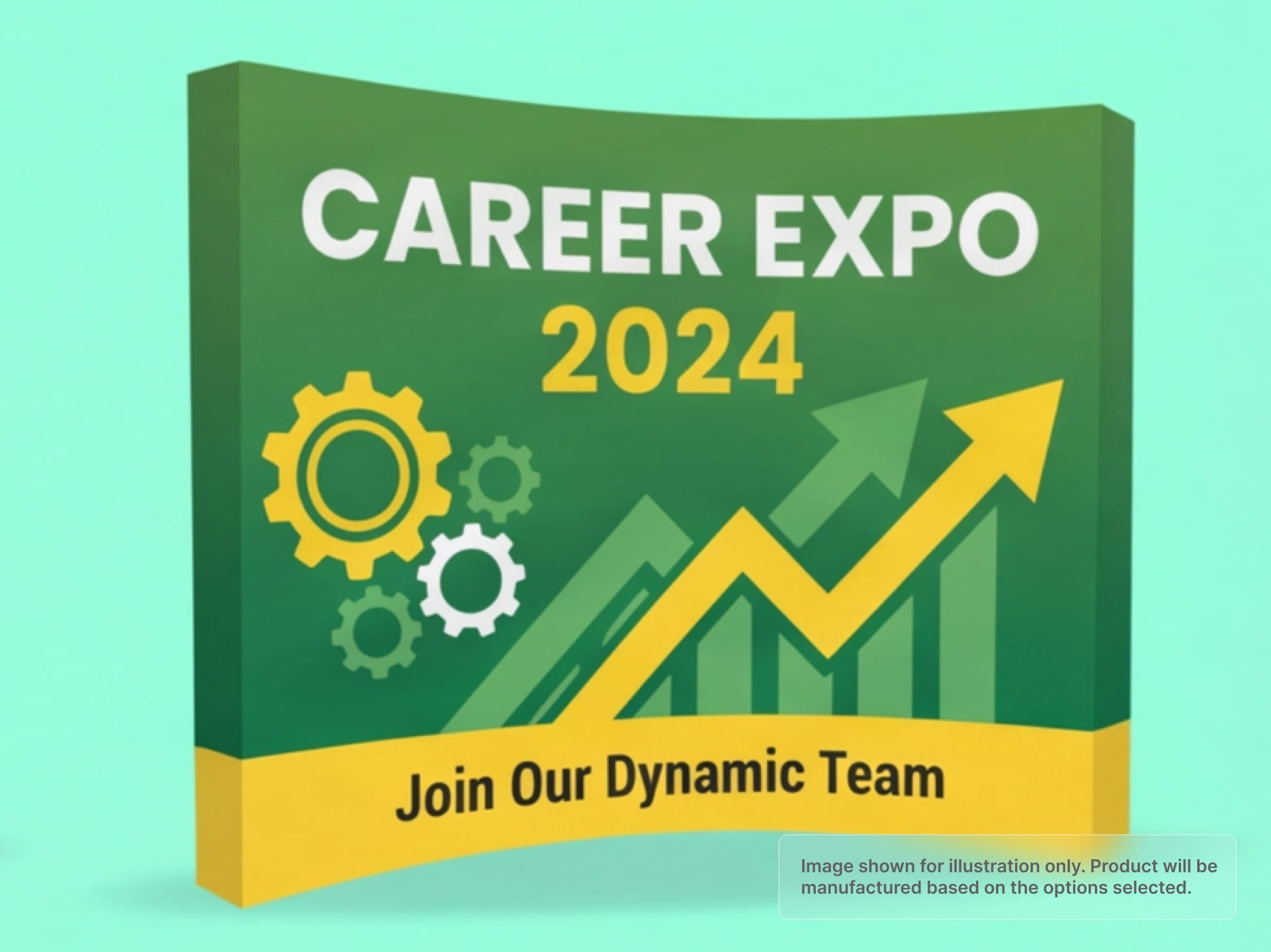 Fabric Curved Pop Up Display for Recruiting Events