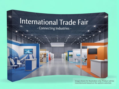 Fabric Curved Pop Up Display for Trade Shows