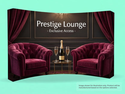 Fabric Curved Pop Up Display for VIP Lounges