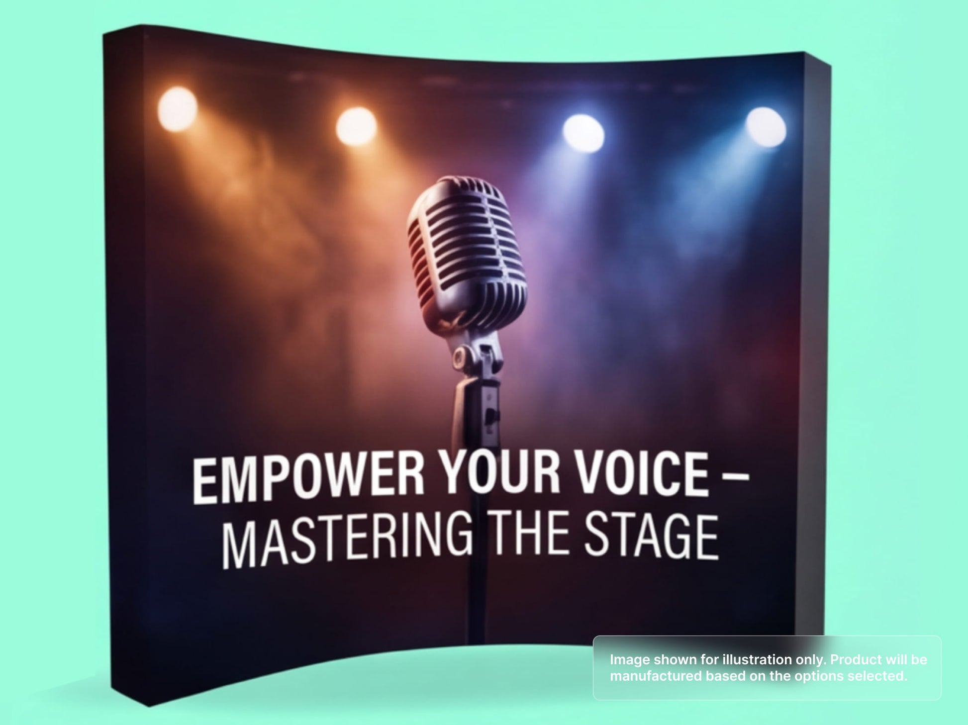 Fabric Curved Pop Up Display for for Solo Presenters