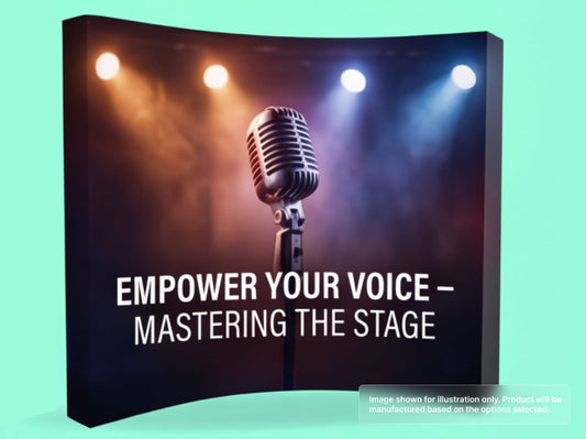 Fabric Curved Pop Up Display for for Solo Presenters