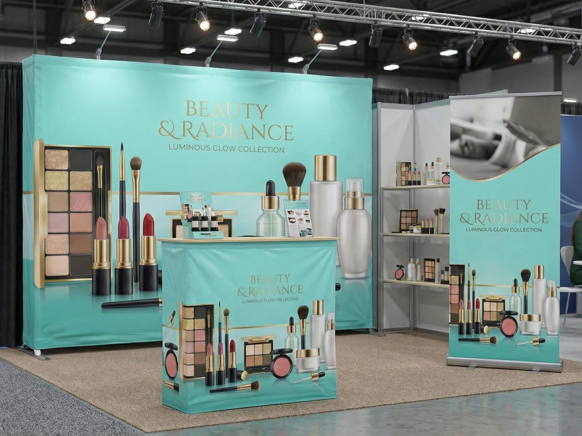 Fabric Pop Up Counter Display in Trade Show