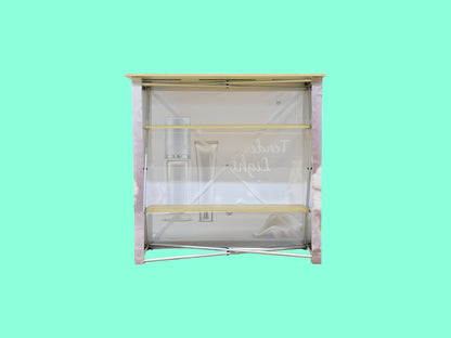 Fabric Pop Up Counter Display Two Back Shelf